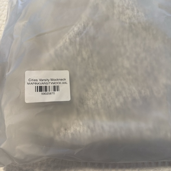 Parke Light Gray Sweatshirt with Miami Pink Lettering - Picture 4 of 7